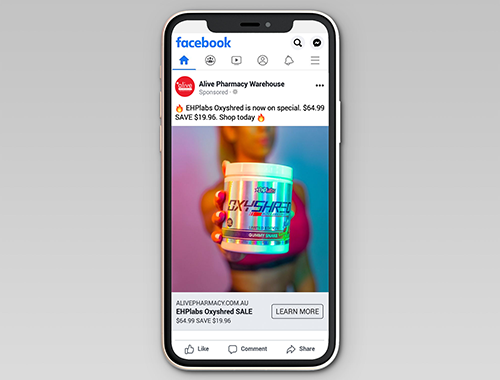 Alive Pharmacy Warehouse Oxyshred campaign