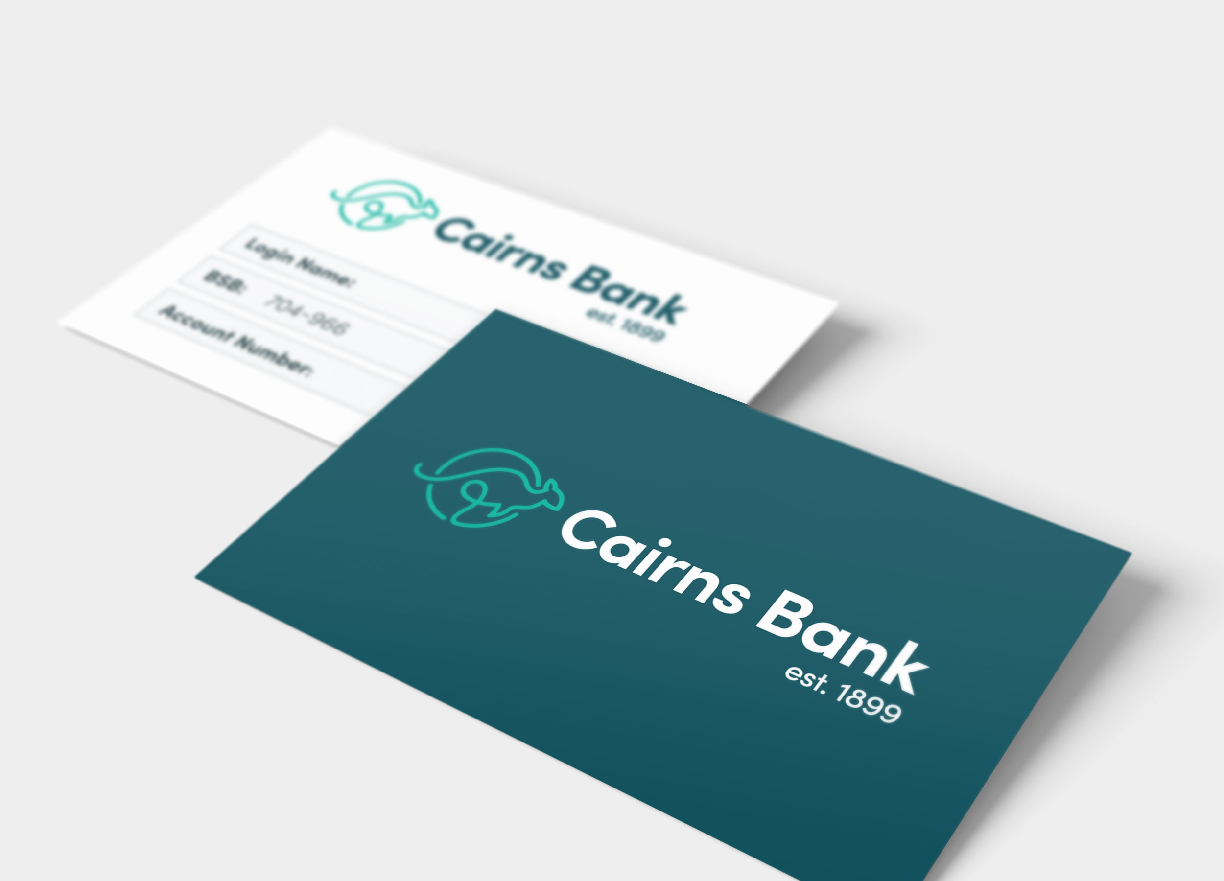 Cairns Bank new logo client cards