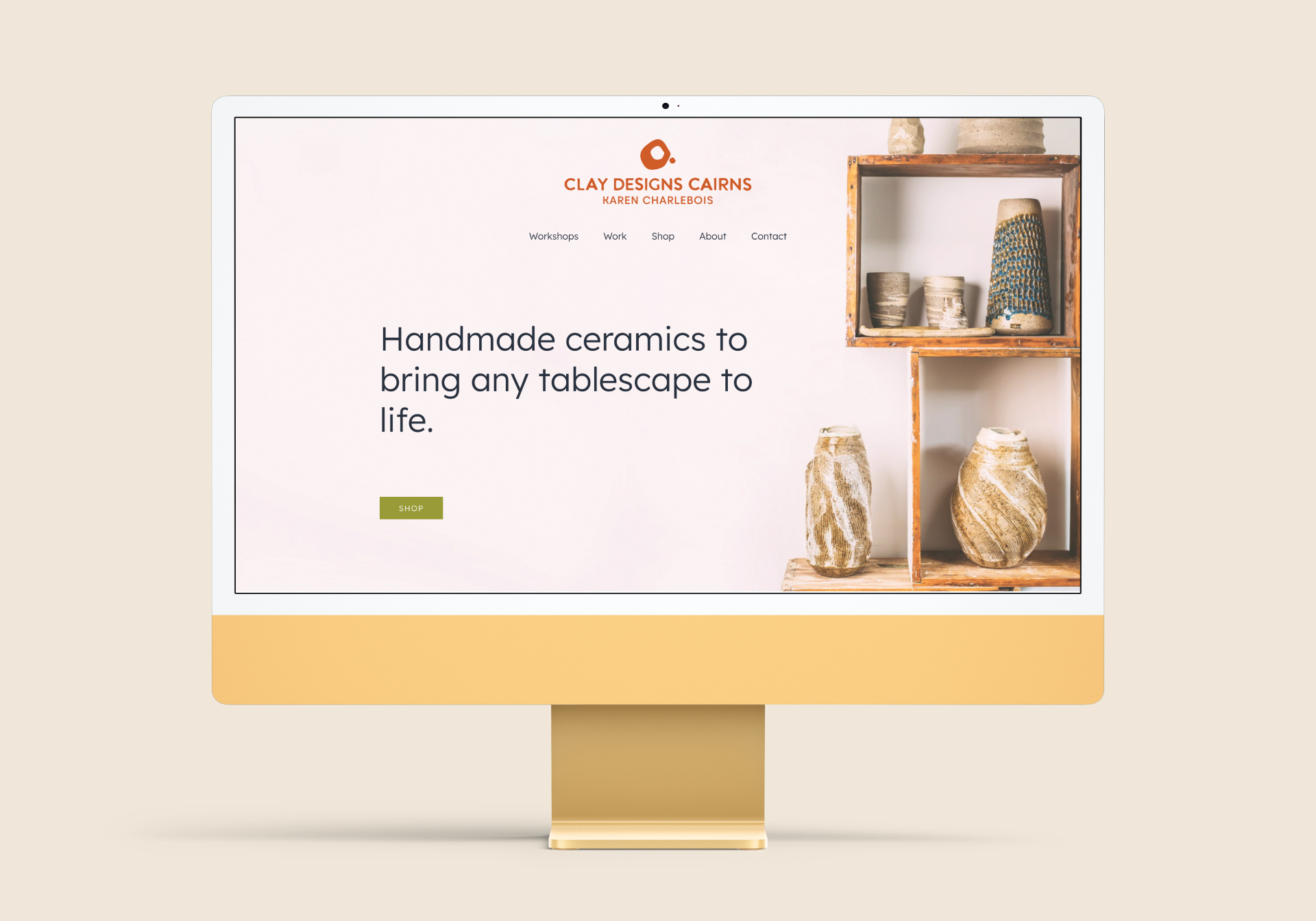 Clay Designs Cairns Website Homepage