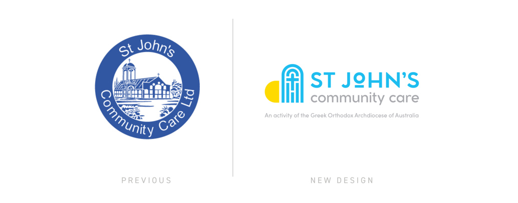 St Johns rebrand old and new logo design
