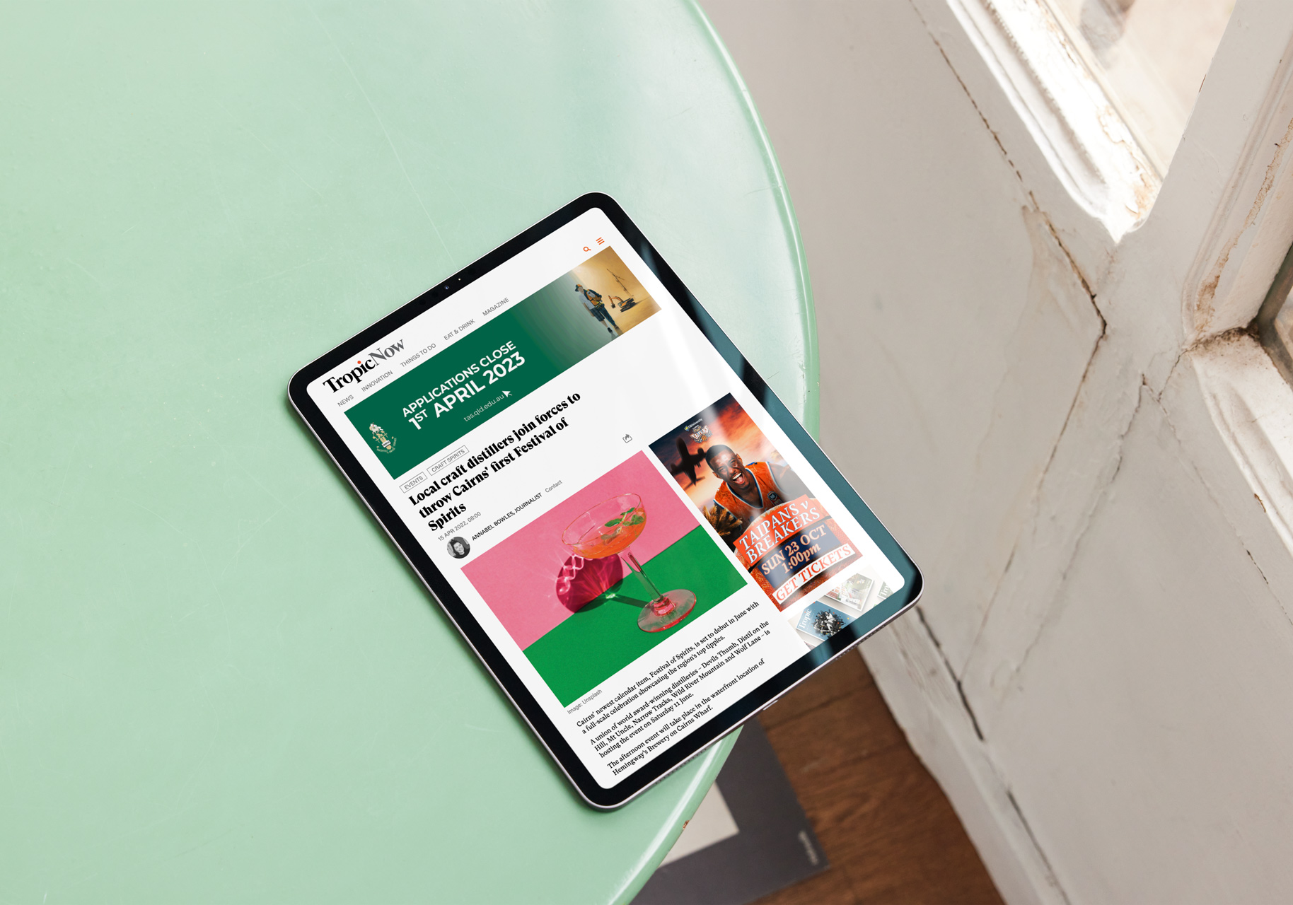 Festival of Spirits digital advertising and editorial on Tropic Now