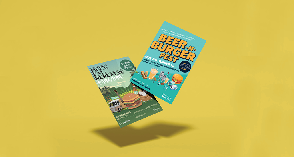 meet eat repeat event brochure flyer design