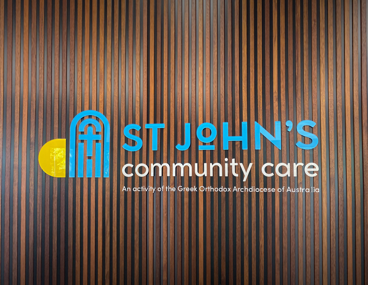 St John's Community care indoor signage