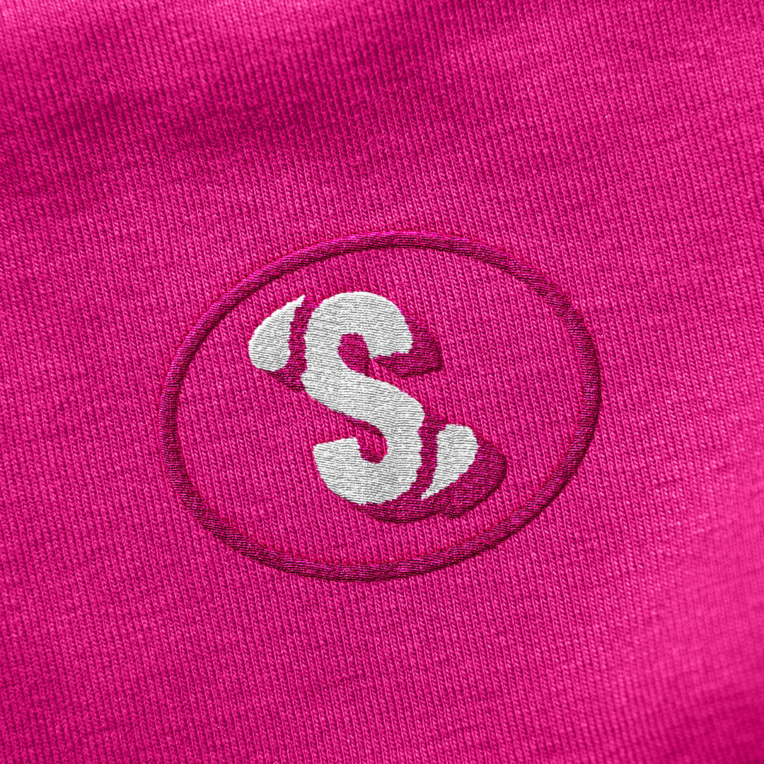 Shirt embroidery design of Sunshine Mangoes monogram