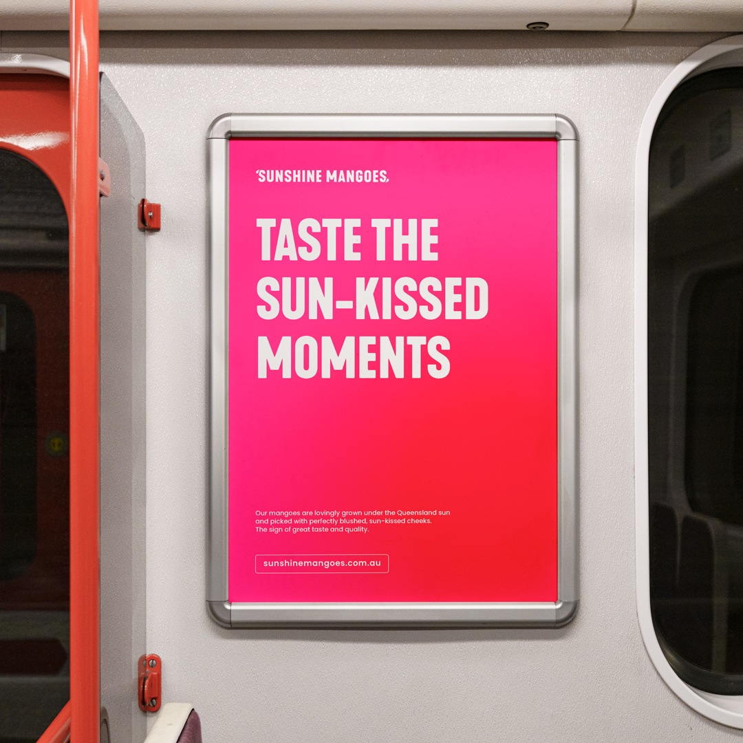 Image of campaign poster with the messaging 'Taste the sun-kissed moments'.