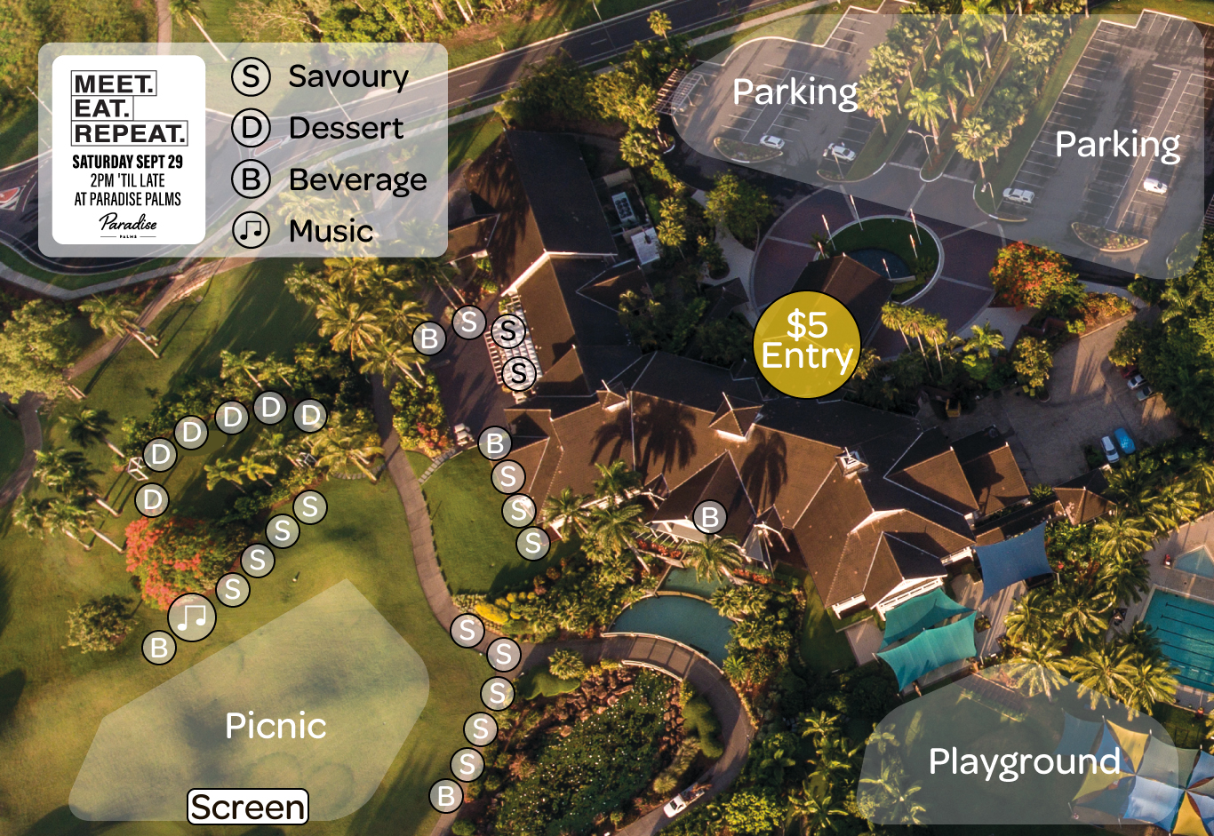 Meet Eat Repeat event map
