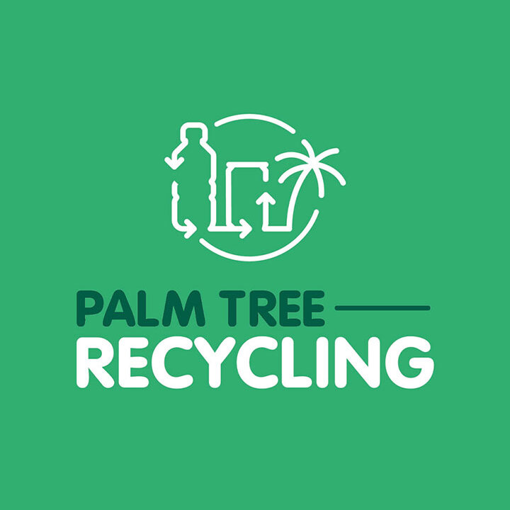 Palm Tree Recycling logo and icon design