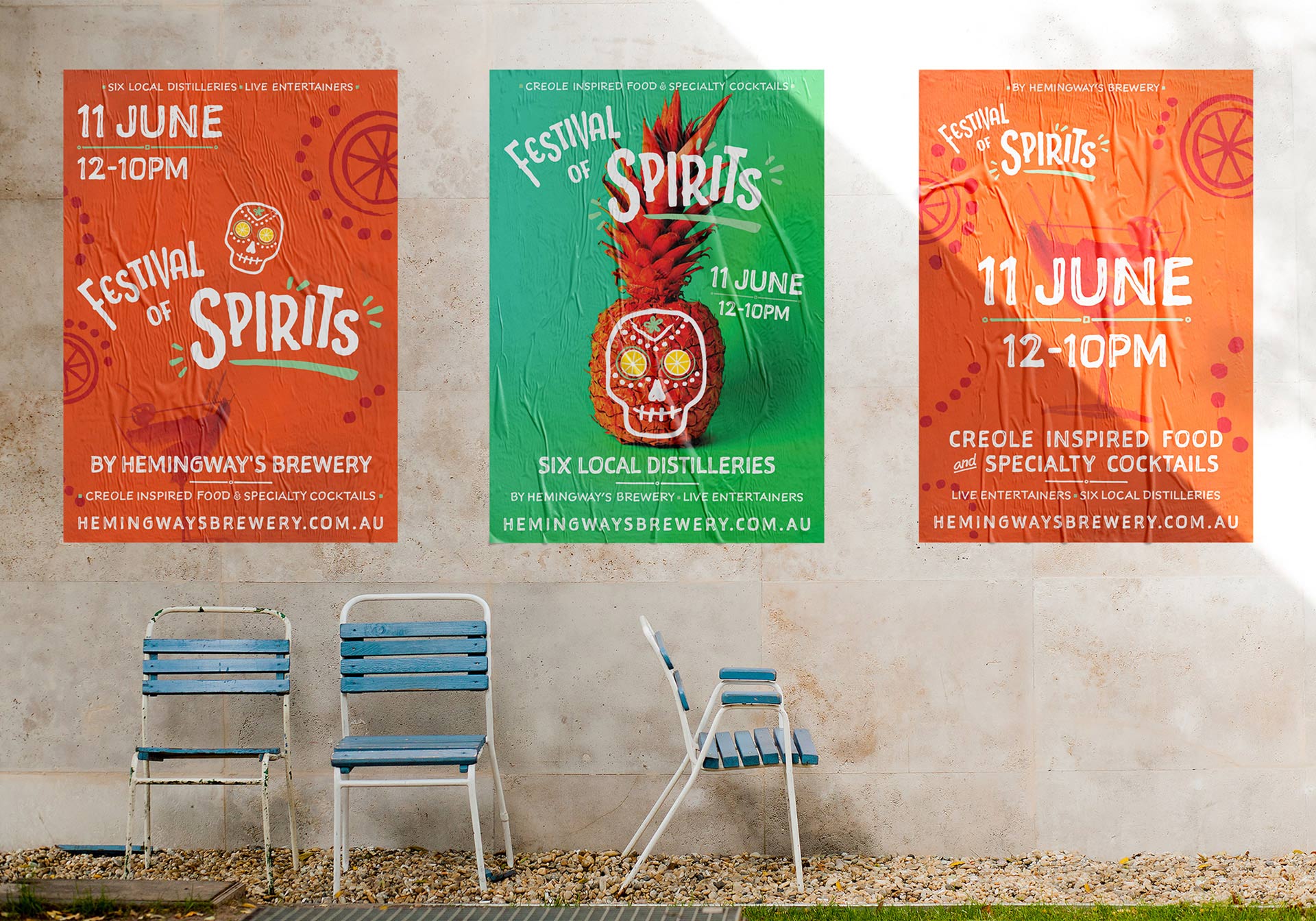 Festival of Spirits poster design and mockup