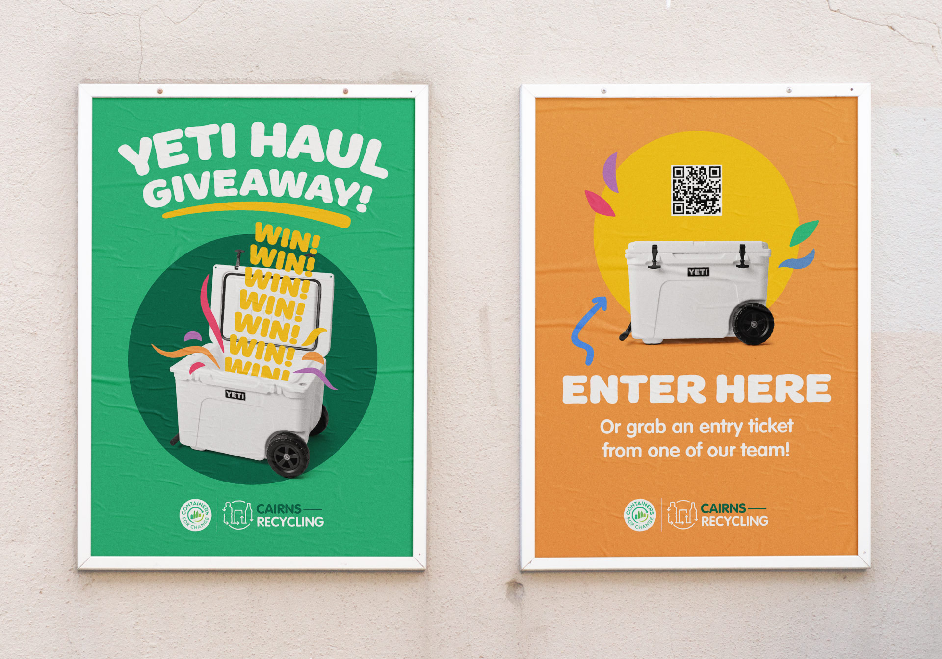 Cairns Recycling Yeti Campaign Competition posters